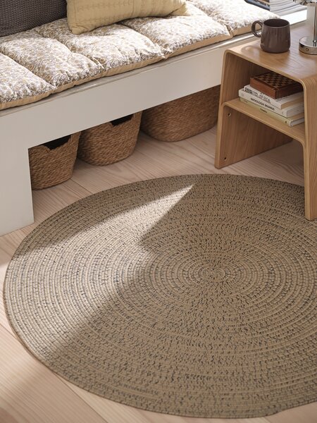 Alfombra BUESTARR Ø120 natural/gris