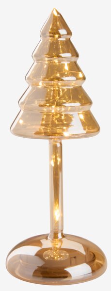 Juletræ RUBIN H24cm glas m/LED og timer