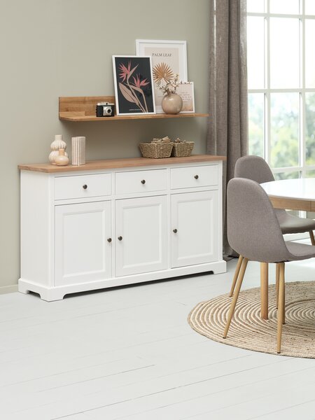 Credenza VISLINGE 3 ante naturale/bianco