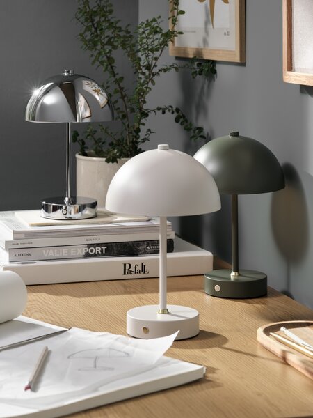 Lampa na baterie KENT Ś16xW26cm chrom