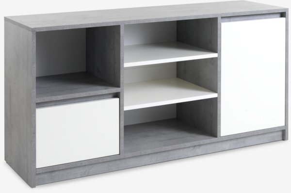 Sideboard BILLUND 1 door white/concrete