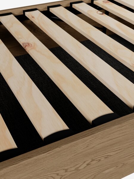 Кушетка FOLDAGER 180x200 с повдигащ механизъм в края нат.дъб