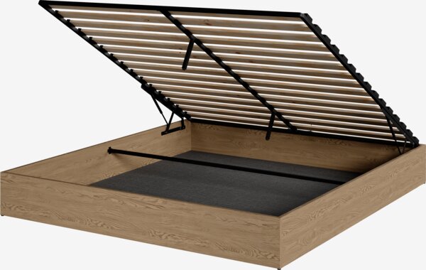 Кушетка FOLDAGER 180x200 с повдигащ механизъм в края нат.дъб