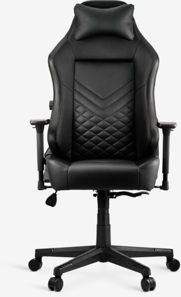 Gaming chair ABILDAA black faux leather