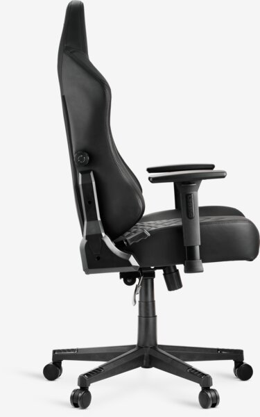 Gaming chair ABILDAA black faux leather