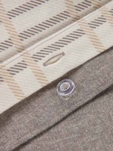 Flanell-Bettwäsche THEA 135x200 grau