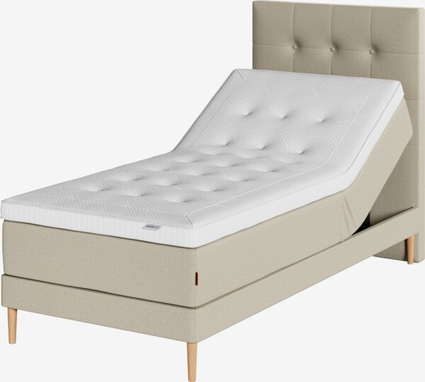 Elevationsseng 90x200cm KUPELVA + VOLA sand-91 Medium