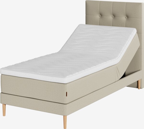 Elevationsseng 90x210cm KUPELVA + TOSEN sand-91 Medium