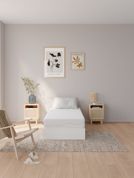 Materasso in schiuma 90x200 WELLPUR KVITA GF85 RIGIDO bianco