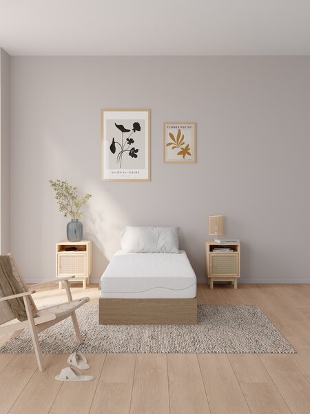 Materasso in schiuma 90x200 WELLPUR KVITA GF85 RIGIDO bianco