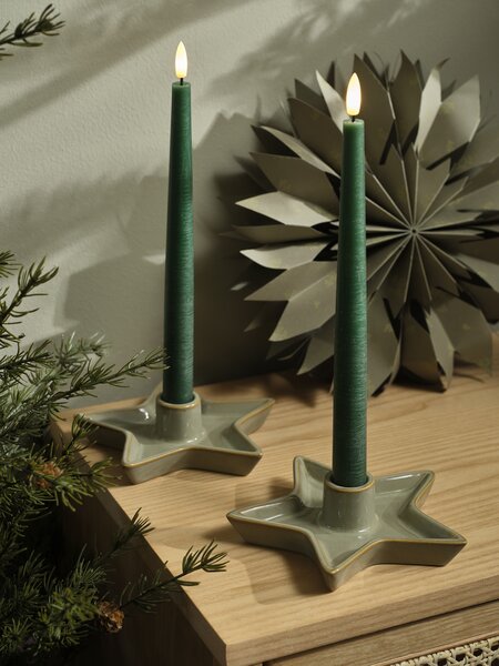 Bougeoir SIF Ø15xH4cm vert clair