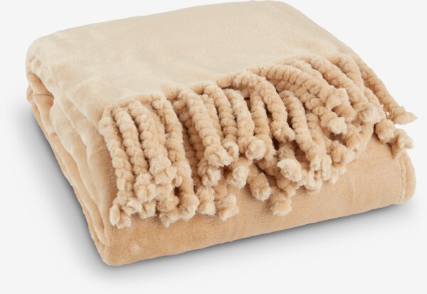 Coperta in pile BONDEROSE 130x170 cm color caffelatte
