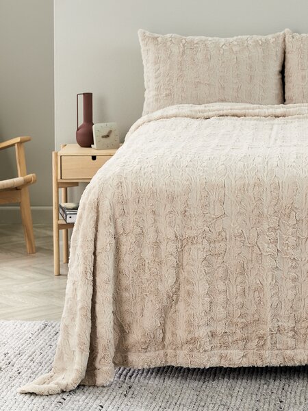 Sengeteppe MYGGBLOM 220x240 beige