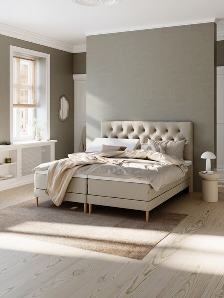 Elevationsseng 180x200cm KUPELVA + BRYA sand-91 Medium Split
