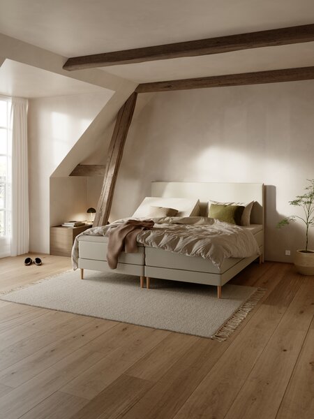 Elevationsseng 180x200cm KUPELVA + BRYA sand-91 Medium Split