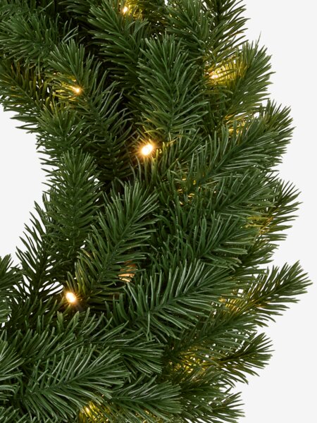 Christmas wreath outdoor FENRIS D40cm w/LED and timer