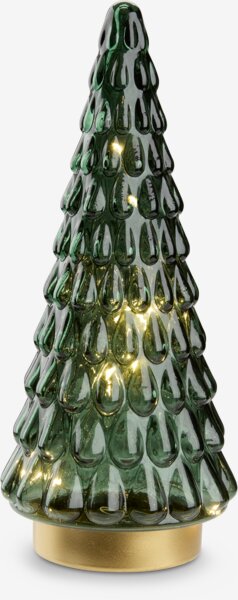 Juletræ MODGUNN glas H26cm m/timer