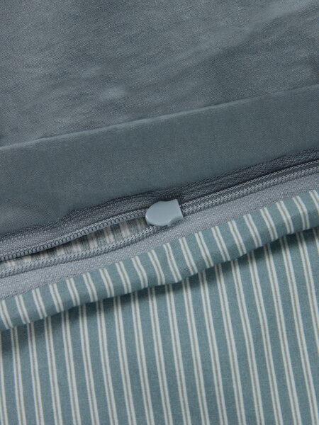 Duvet cover set MARION Washed cotton Double dusty blue