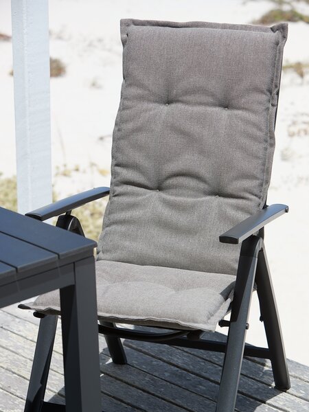 Garden cushion recliner chair HOPBALLE dark sand