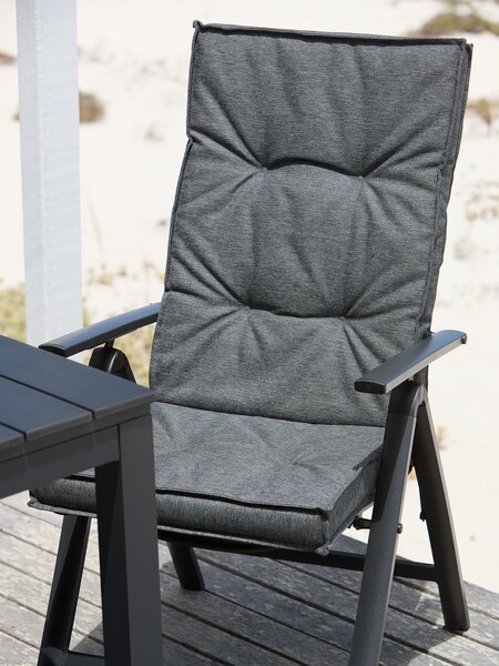 Garden cushion recliner chair REBSENGE dark grey