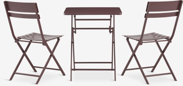 Conjunto de balcón ABORG A60xL60 berenjena