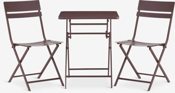 Conjunto de balcón ABORG A60xL60 berenjena