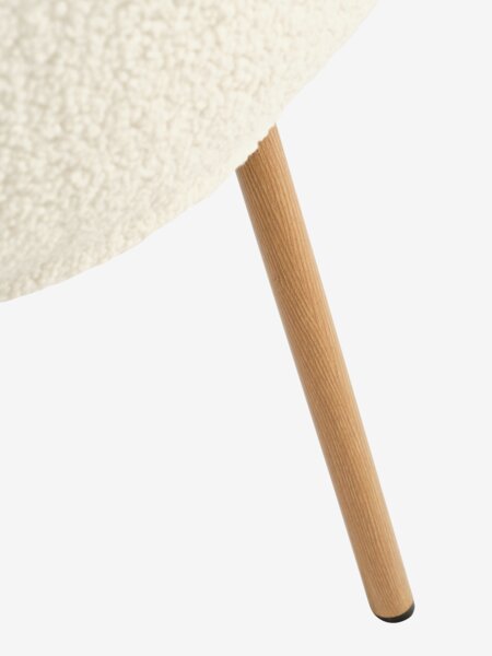 NORTOFT L200 warm oak + 4 JONSTRUP teddy off-white
