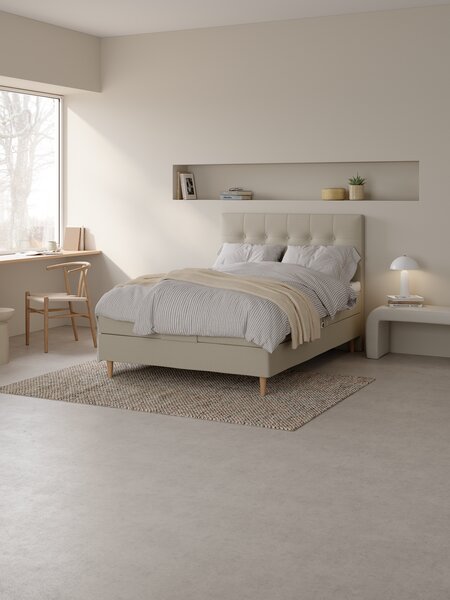 Elevationsseng 140x200cm TONDRA + RESA sand-91 Medium