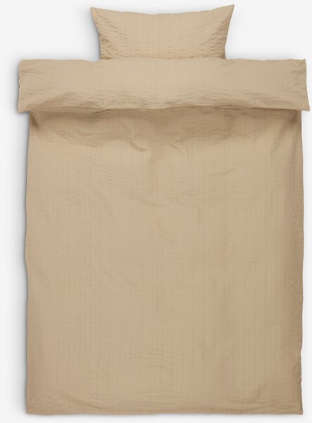 Kreppipussilakanasetti SIGRID 150x210 vaalea khaki