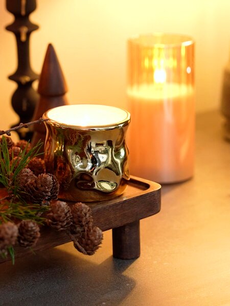 Candle HALKA D8xH7cm gold