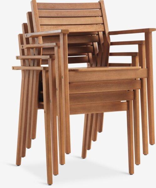 ULBJERG D214/297 miza + 4 HAMRA stoli trdi les