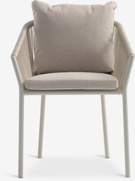 VAMDRUP Ø70 stůl + 2 GILJA židle béžová