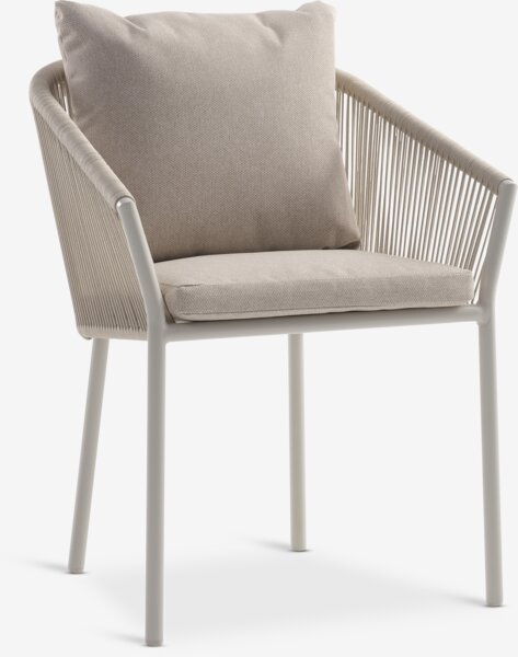 VAMDRUP Ø70 stůl + 2 GILJA židle béžová