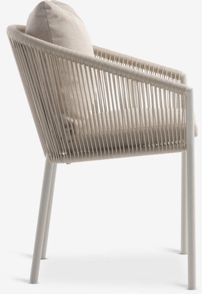 VAMDRUP Ø70 stůl + 2 GILJA židle béžová