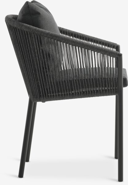 Silla apilable GILJA secado rápido gris