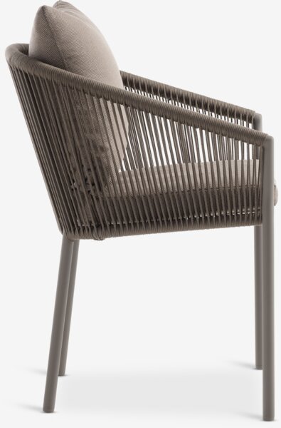 Silla apilable GILJA secado rápido arena oscuro