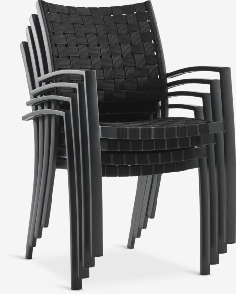 VAMDRUP Ø70 stůl šedá +2 GLOMFJORD židle černá