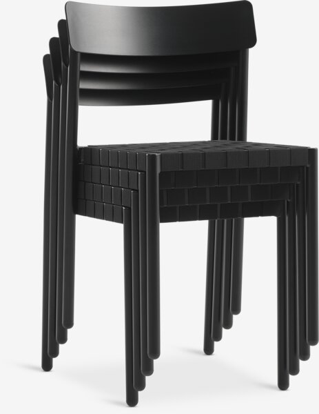 Стіл VRAADAL д.62см хардвуд + 2 Стільці HAGLEBU чорний