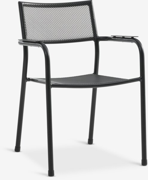 KUMLA Д200 маса сива + 4 HEMSEDAL стола черни