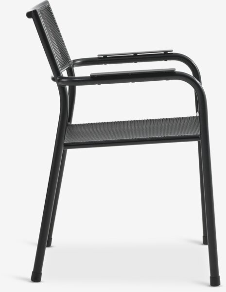 KUMLA Д200 маса сива + 4 HEMSEDAL стола черни