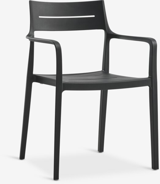 KUMLA Μ150 τραπέζι γκρι + 4 INGSTRUP καρέκλα μαύρο