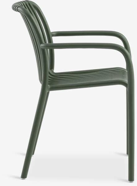 JERSORE L70 bord sort + 2 NABBEN stol grøn