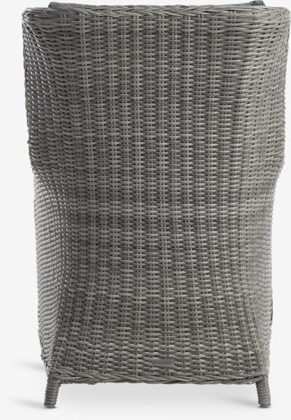 Garden lounge chair ABODA w/foot stool grey