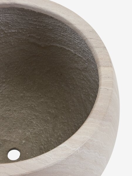 Bahçe saksısı SOLSORT Ø41/30 traverten 2 adt/set