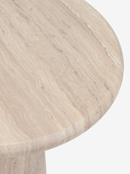 Piedistallo FUGLEKONGE Ø50xH48 cm effetto travertino