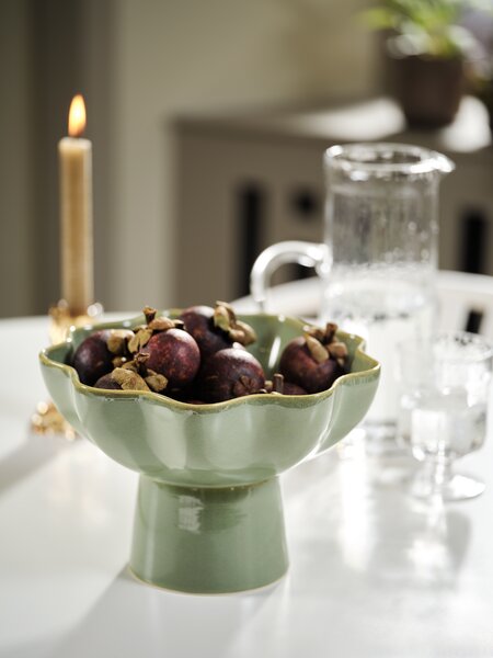 Deko-Schale BJORK Ø23xH15cm apfelgrün