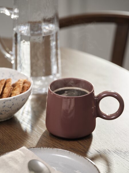 Hrneček MELVIN Ø10xV9 cm nachová 37 cl