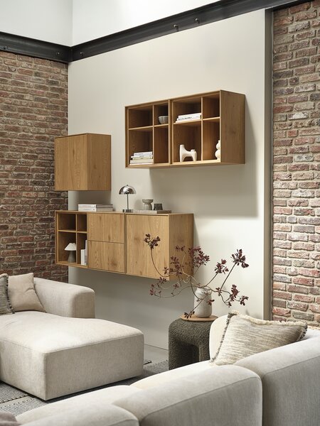 Librería GEDSER 4 compartimentos color roble cálido