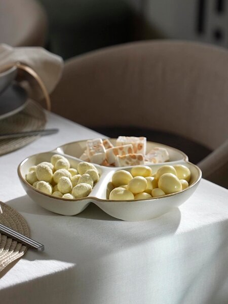 Schaal JENSEN Ø22xH4cm wit