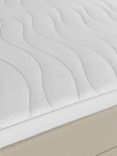 Elevationsseng 90x210cm KUPELVA + TOSEN sand-91 Medium